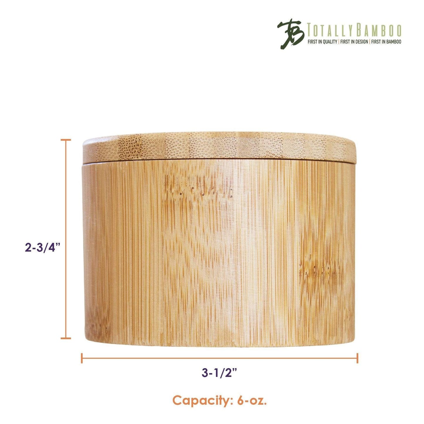 Bamboo Round Salt Box