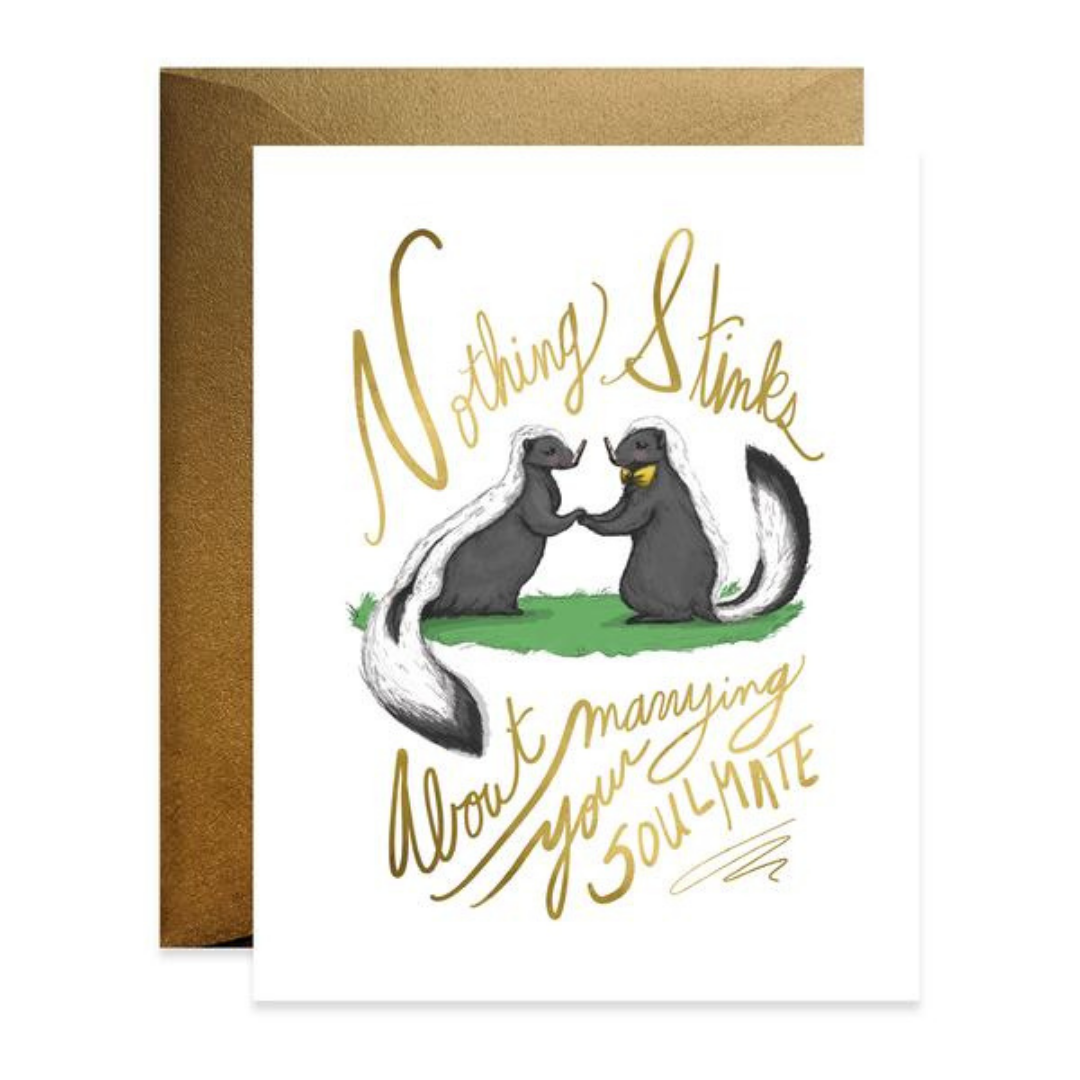 Skunk Wedding Card