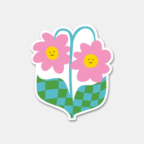Twin Flowers Sticker
