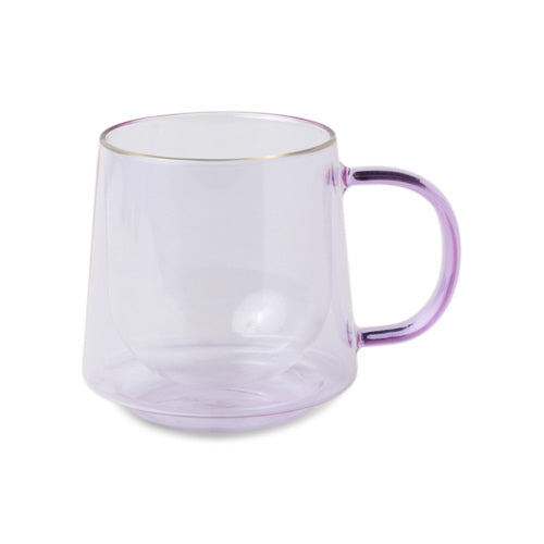12 oz Glass Coffee Mug - Lilac