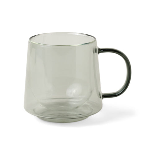 12 oz Glass Coffee Mug - Smoke