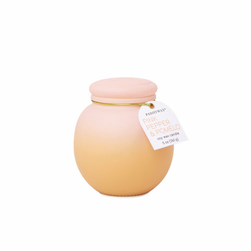 Orb 5oz Pink & Orange Ombre Glass Candle - Pink Pepper & Pomelo