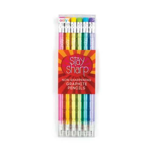 Stay Sharp Rainbow Pencils - Set of 6