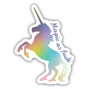 Magic As Fuck Rainbow Unicorn Sticker