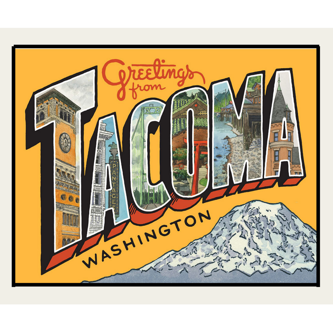 Greetings From Tacoma 11 x 14 Print