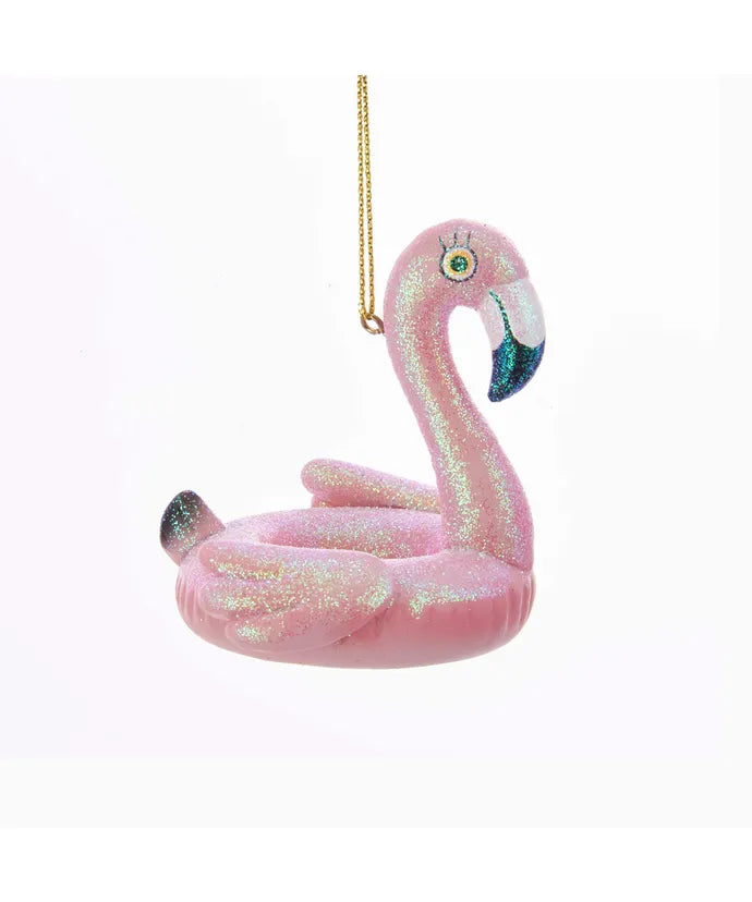 Pink Flamingo Pool Float Ornament