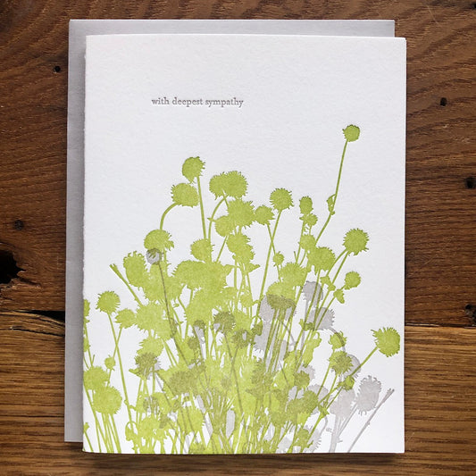 Thistles Sympathy Card