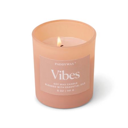 Wellness 5oz Milky Matte Glass Candle - Vibes