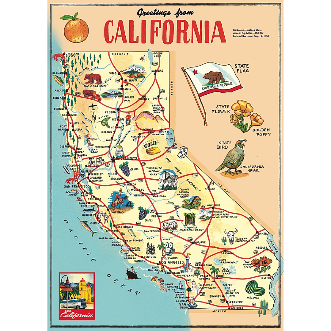 Cavallini & Co. Wrap - California Map