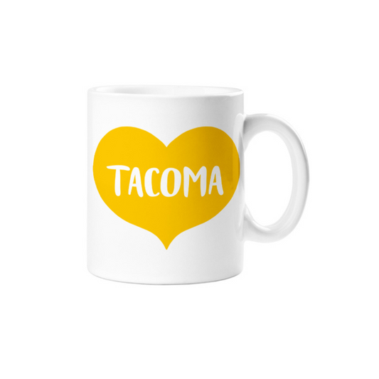 Big Yellow Heart for Tacoma Mug